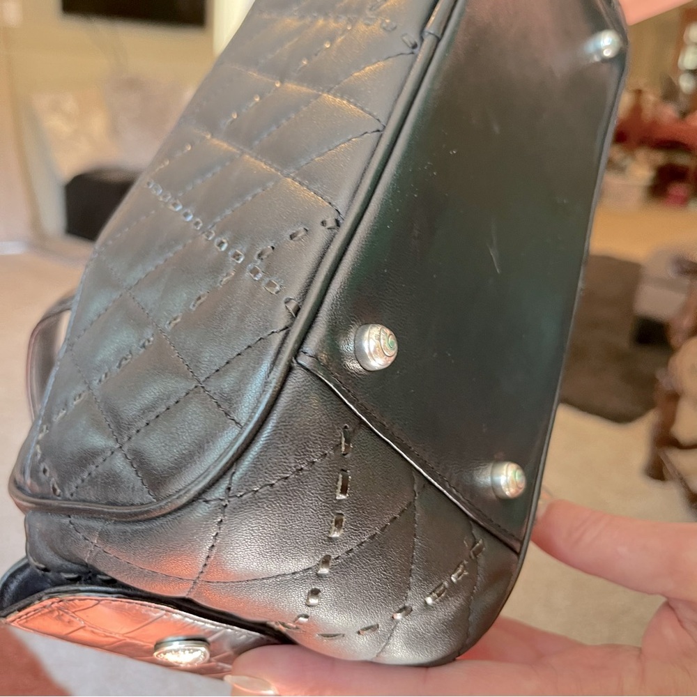 ❤️BRIGHTON QUILTED LEATHER SHOULDER BAG 💯AUTH - Picture 14 of 16